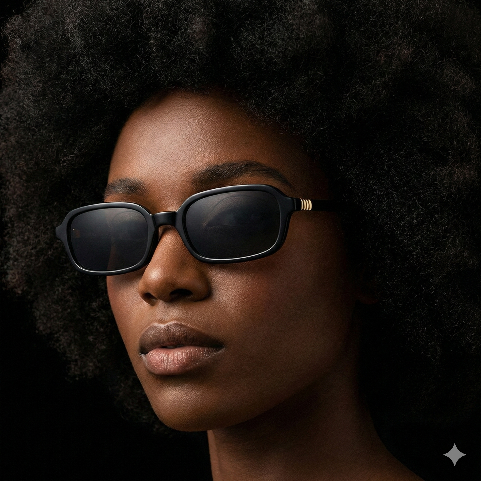 Oblamow Kare Siyah Güneş Gözlüğü