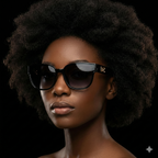 Oval Yanı Gold Plakalı Güneş Gözlüğü