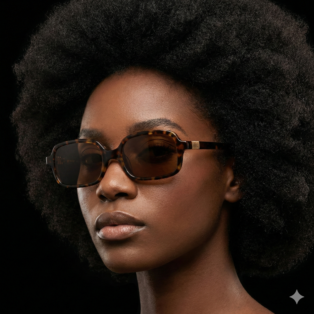 Oblamow Kare Leopar Güneş Gözlüğü